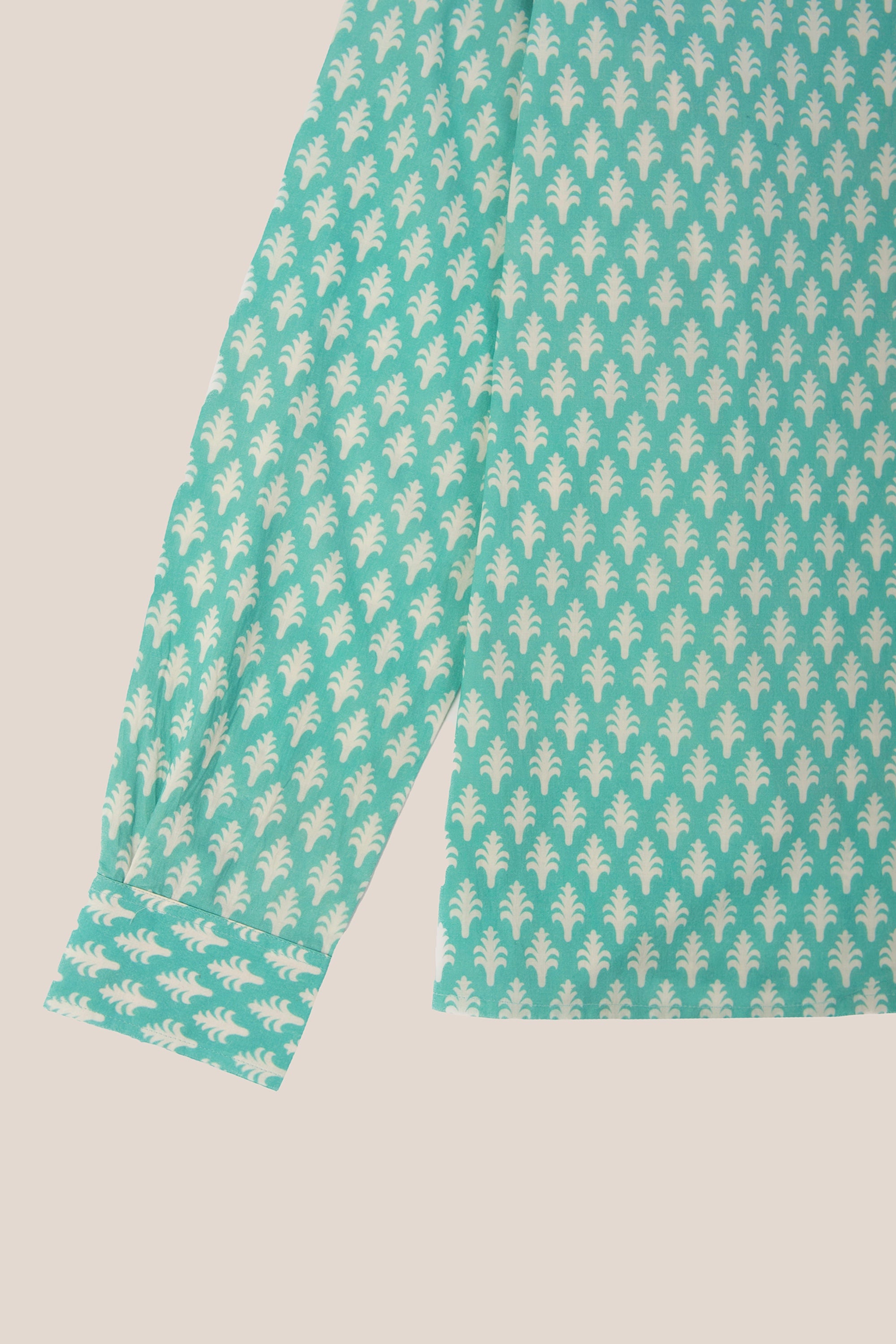 Camicia Mughal turchese