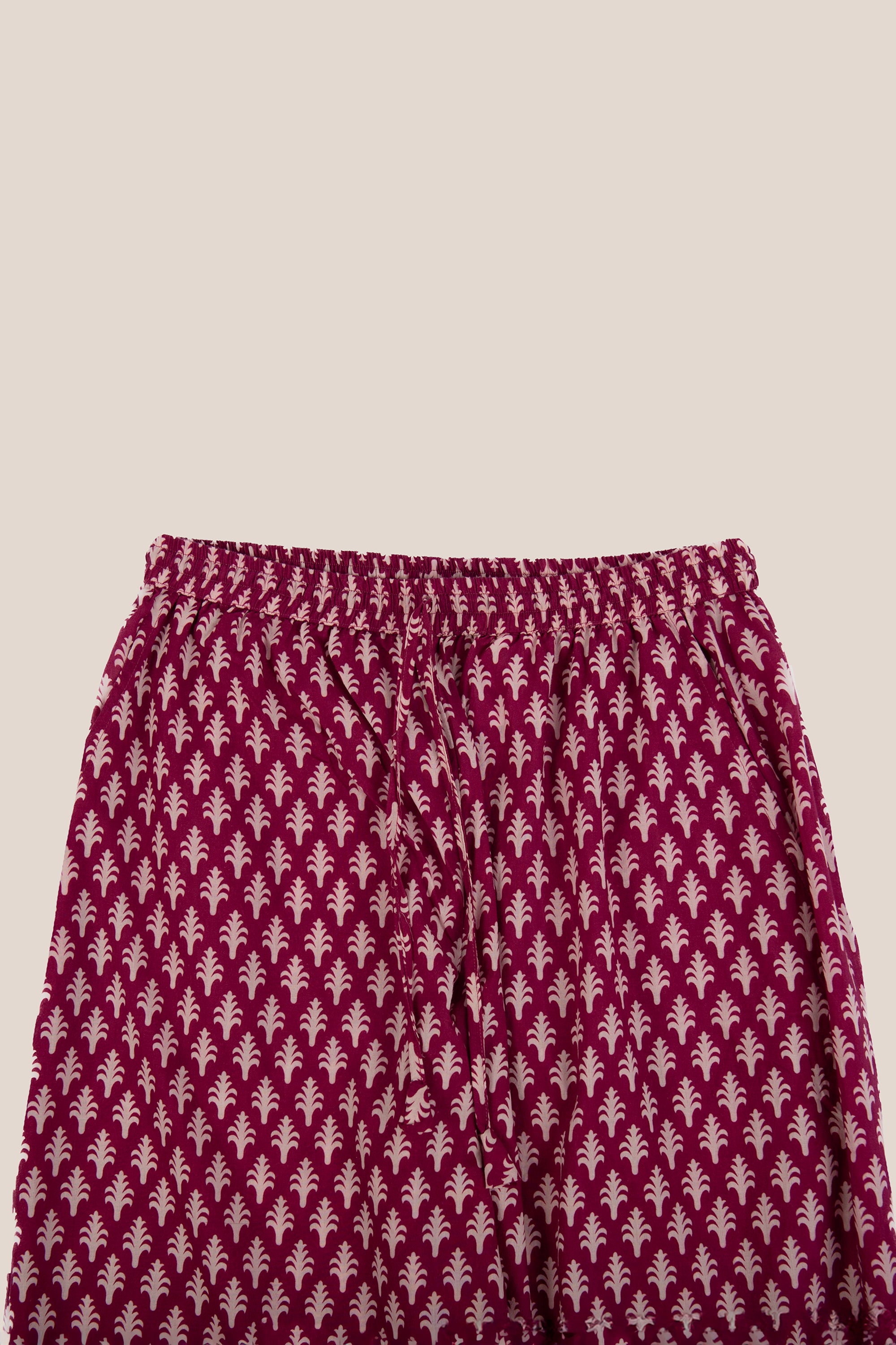 Pantalone Mughal Bordeaux