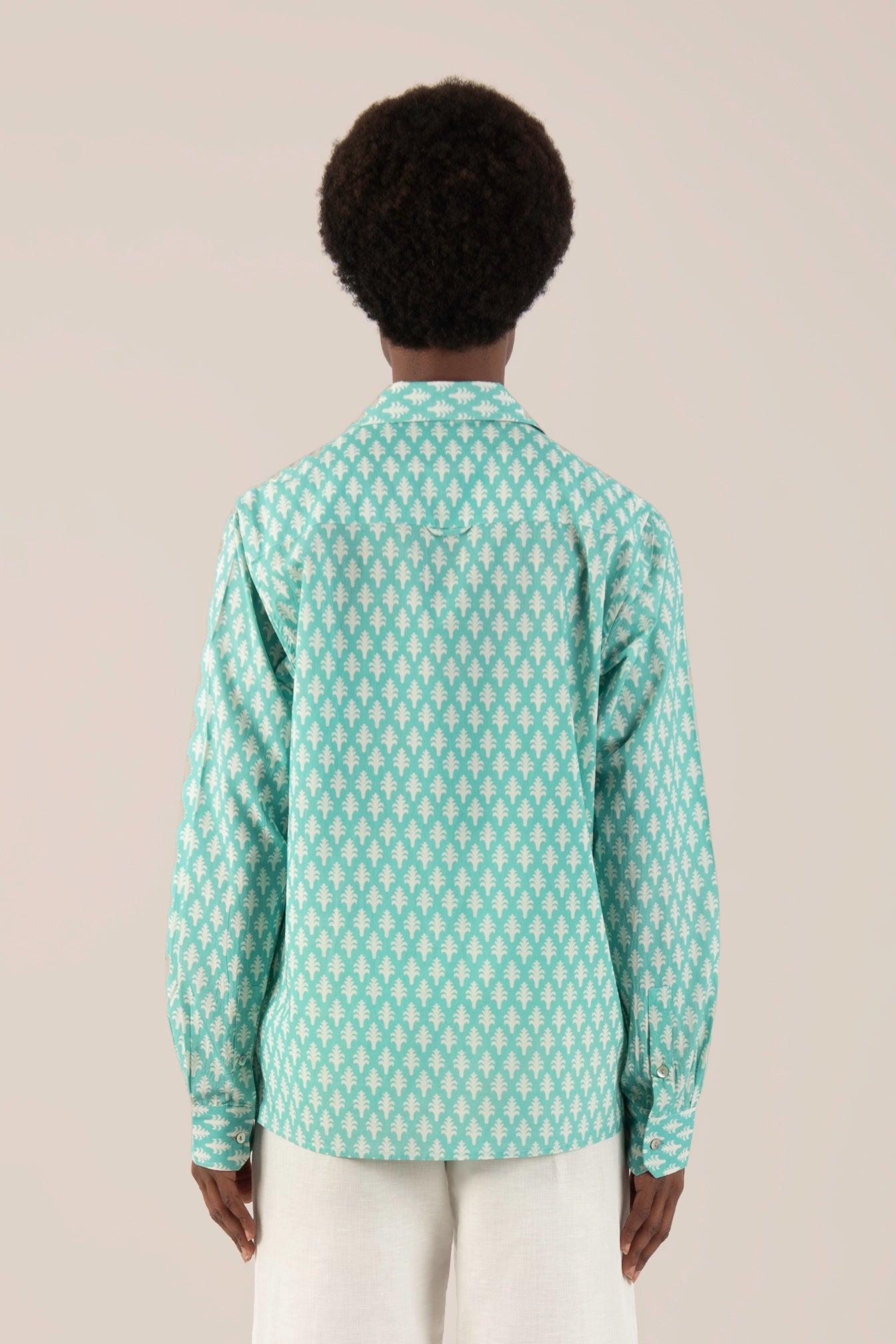 Camicia Mughal turchese