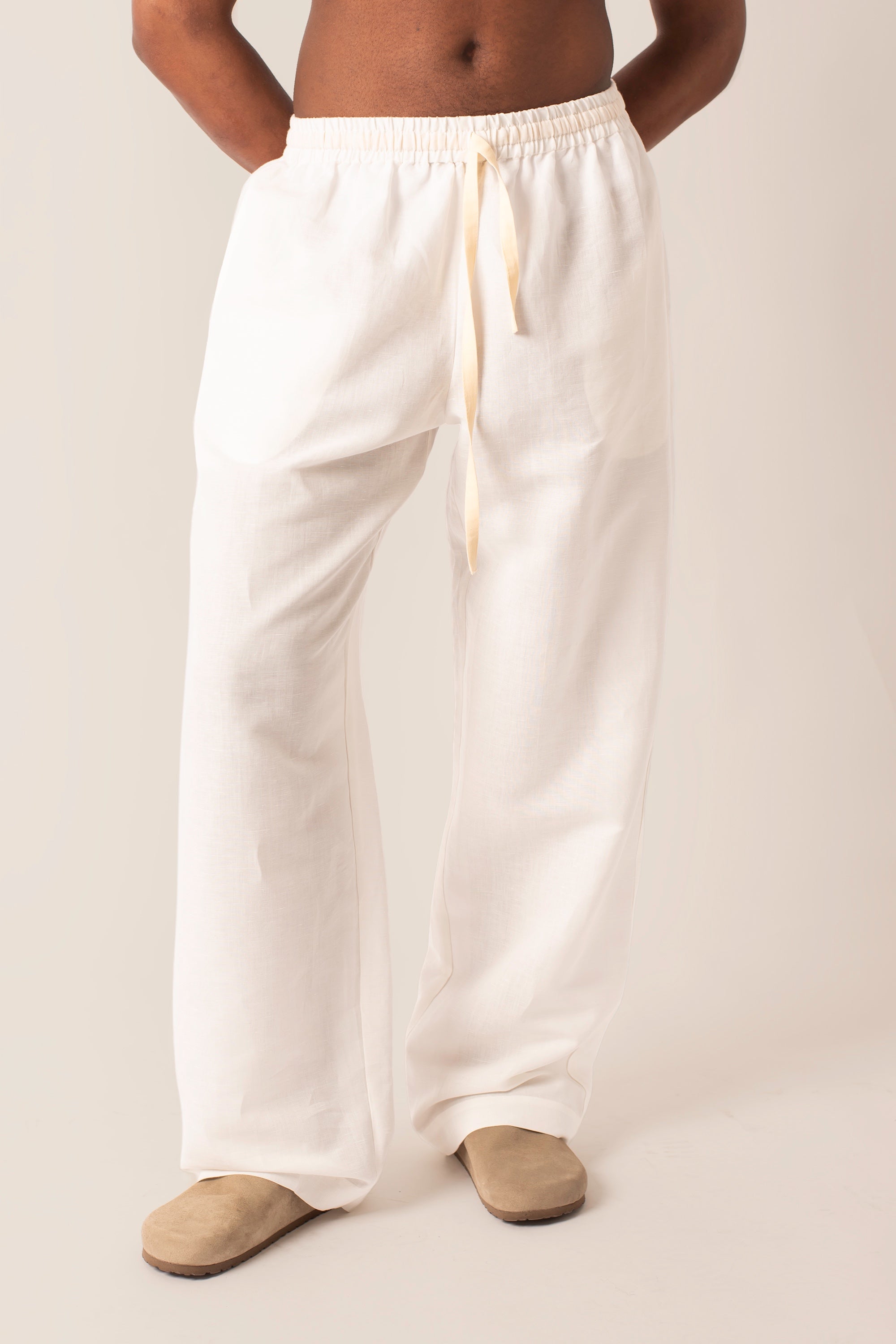 Pantalone in 100% Lino Gamba Larga