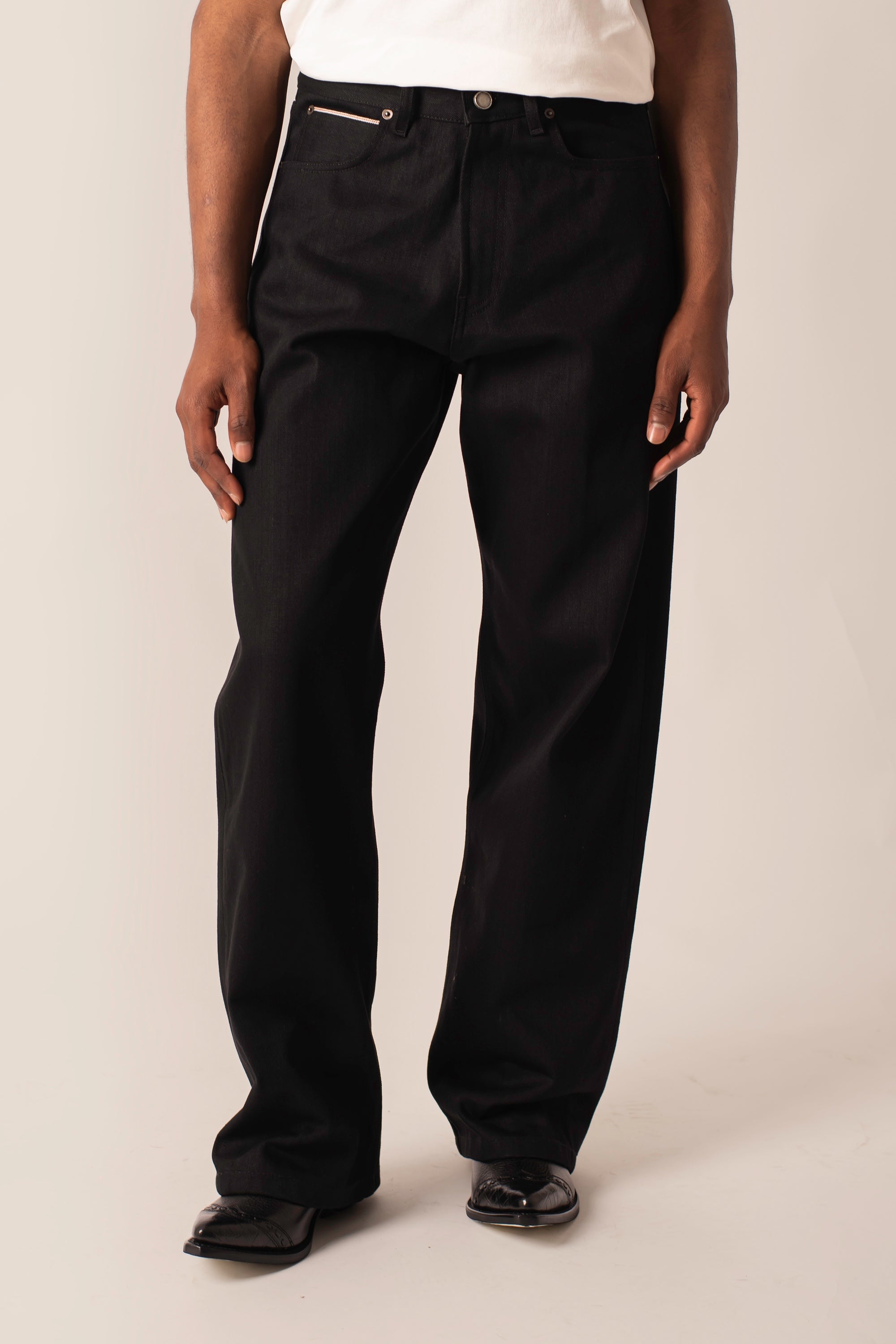 Black Japanese Selvedge Raw Denim 15oz