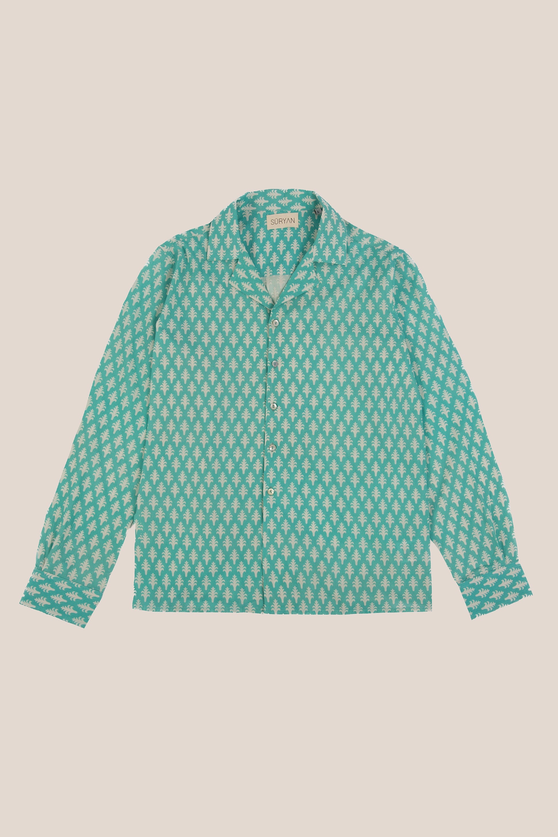 Camicia Mughal turchese