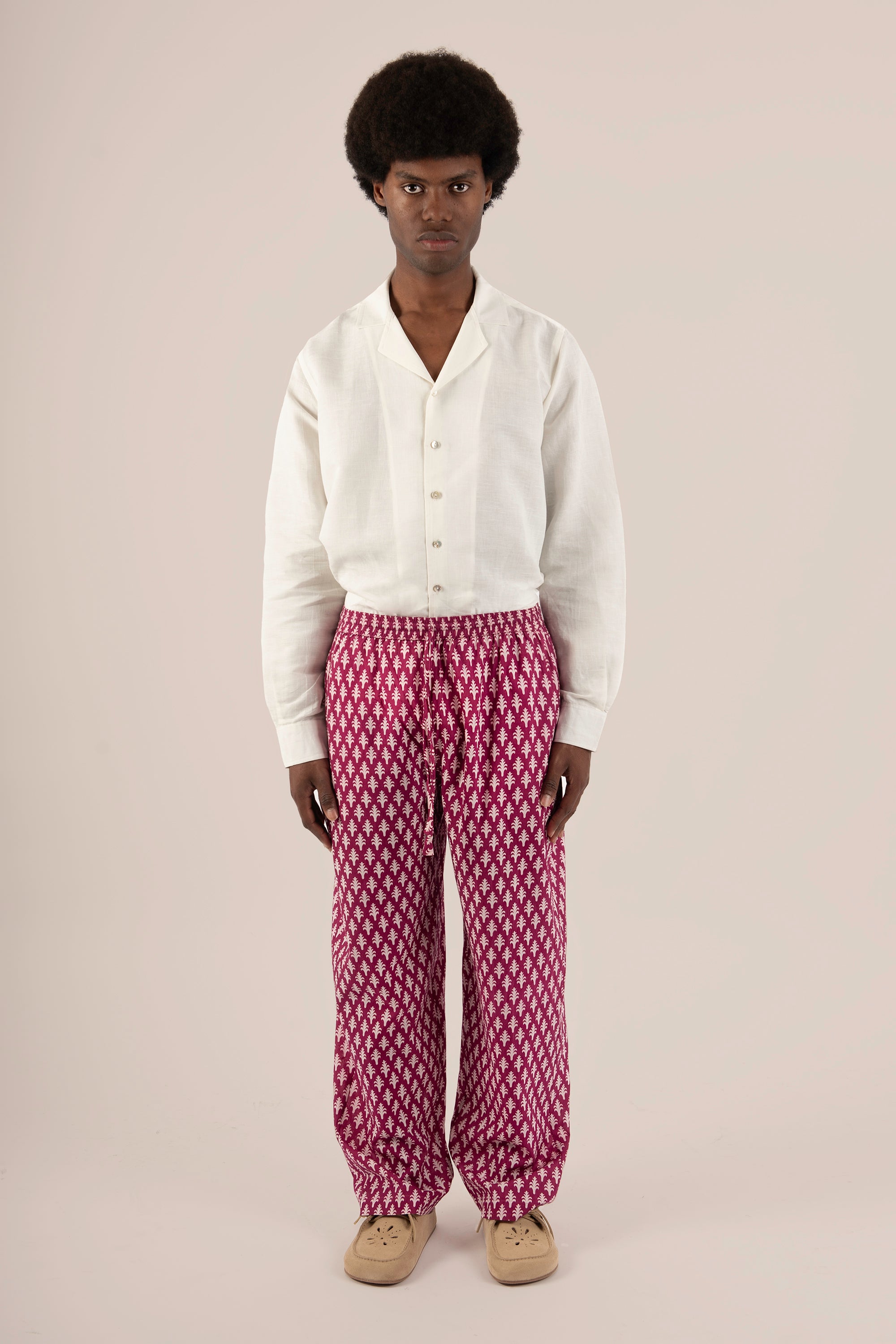 Pantalone Mughal Bordeaux