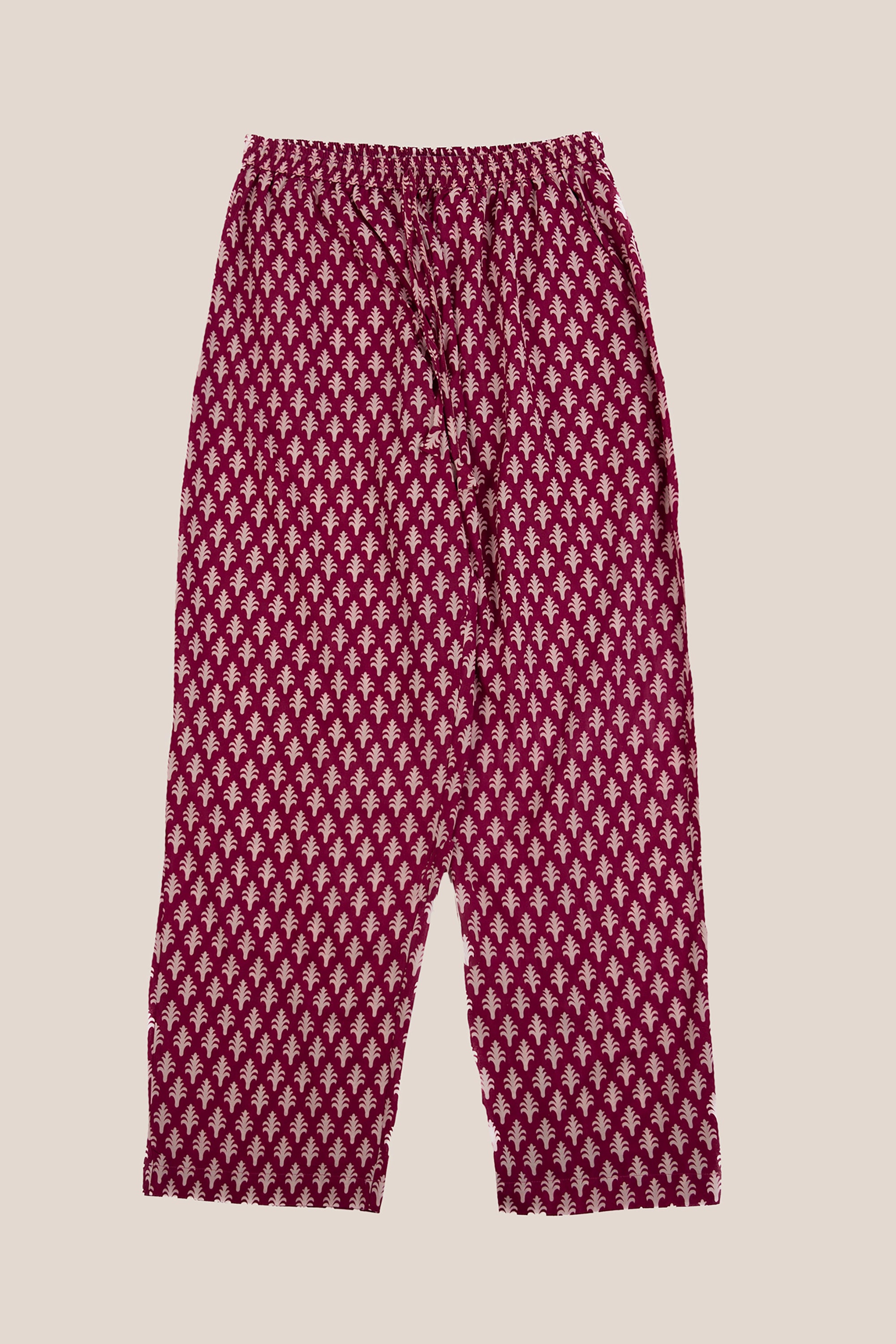 Pantalone Mughal Bordeaux