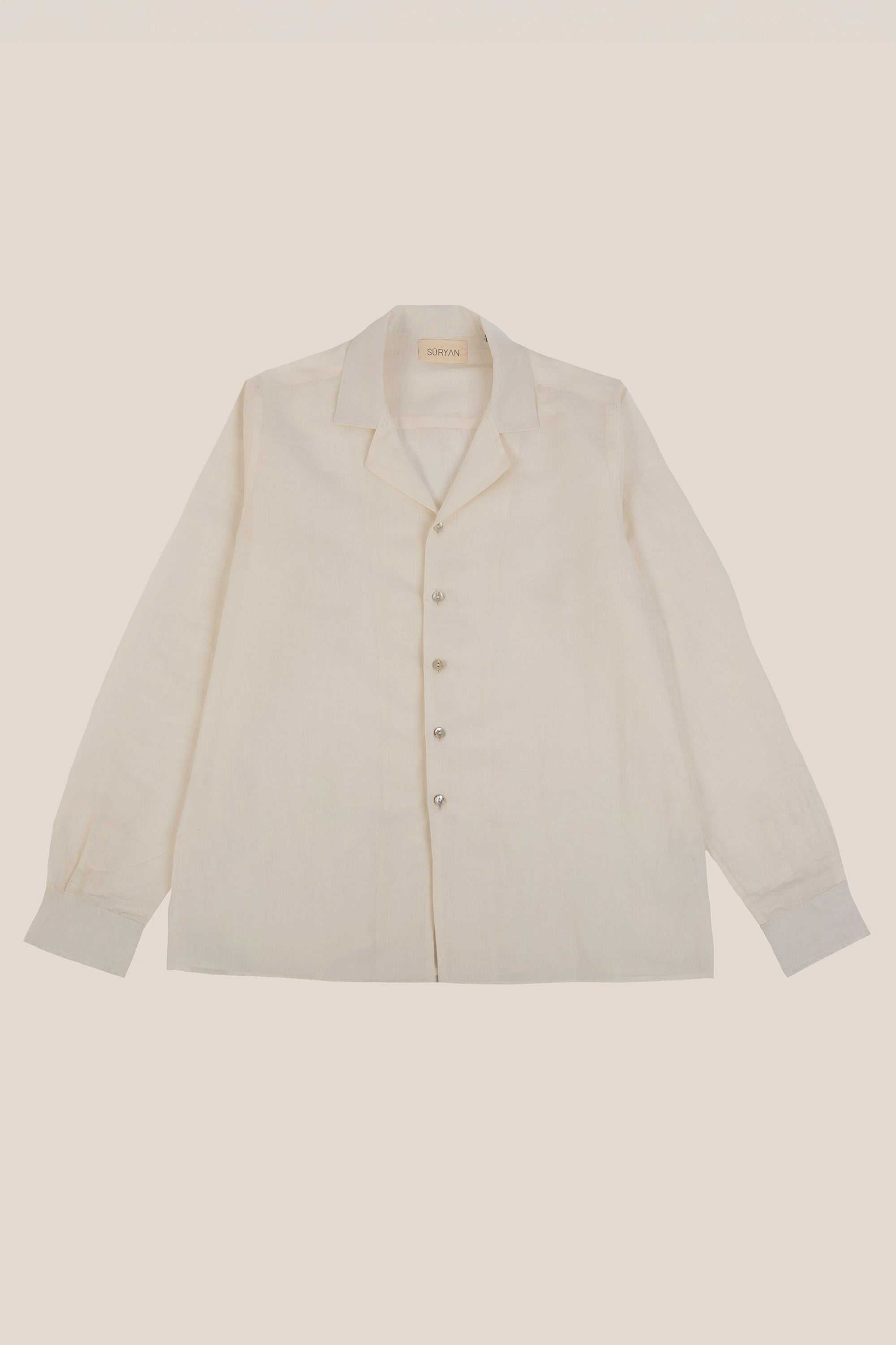 Camicia in 100% Lino Collo Bowling
