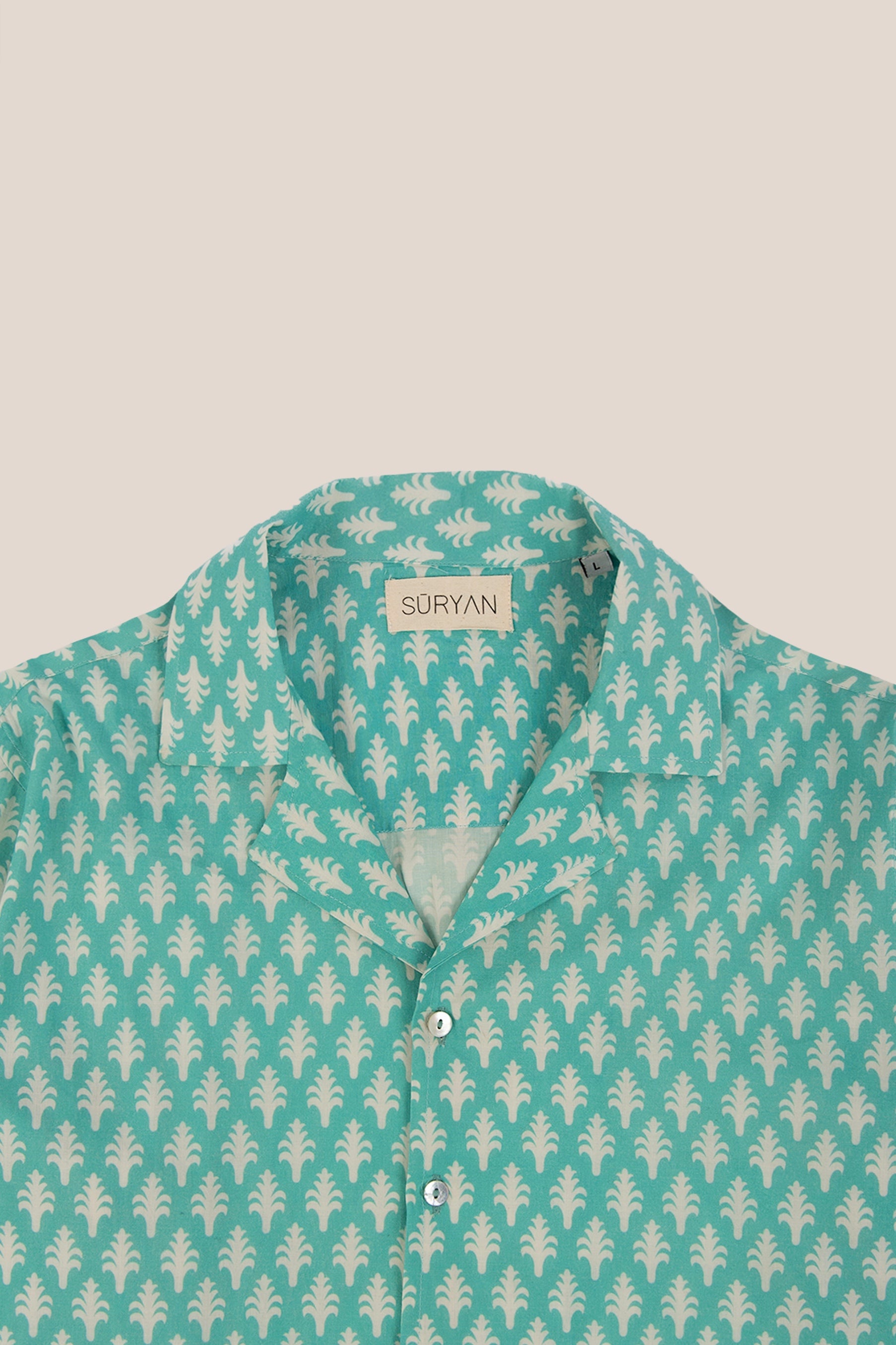 Camicia Mughal turchese