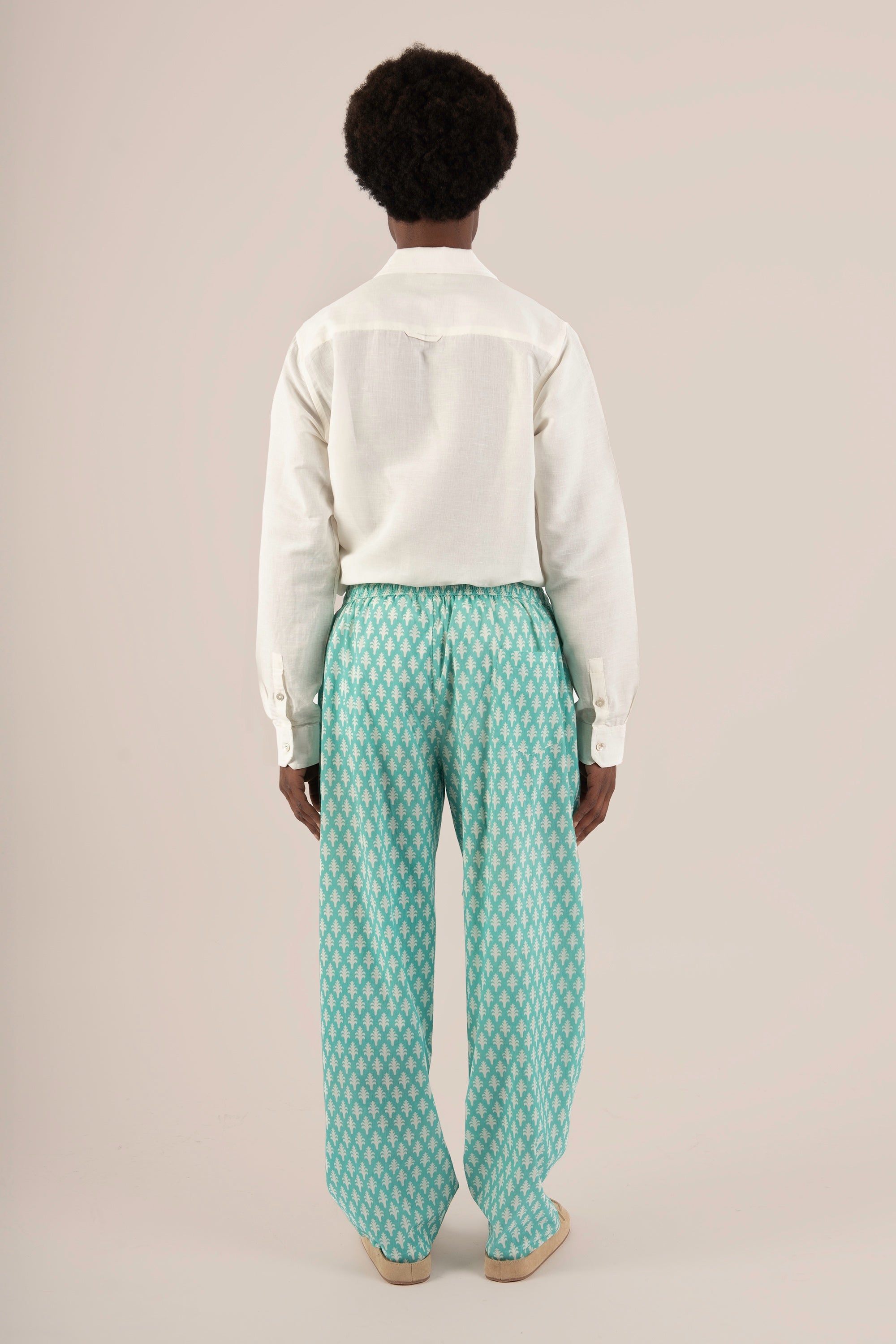 Pantalone Mughal Turchese