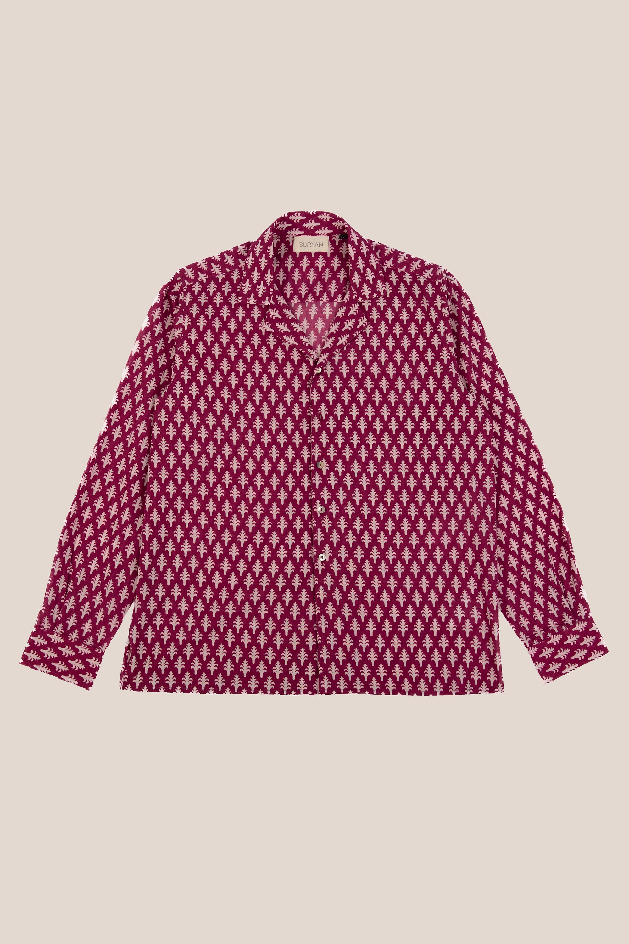 Camicia Mughal Bordeaux