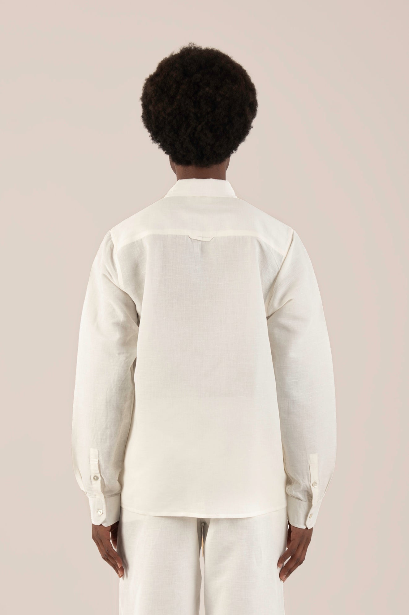 Camicia in 100% Lino Collo Bowling