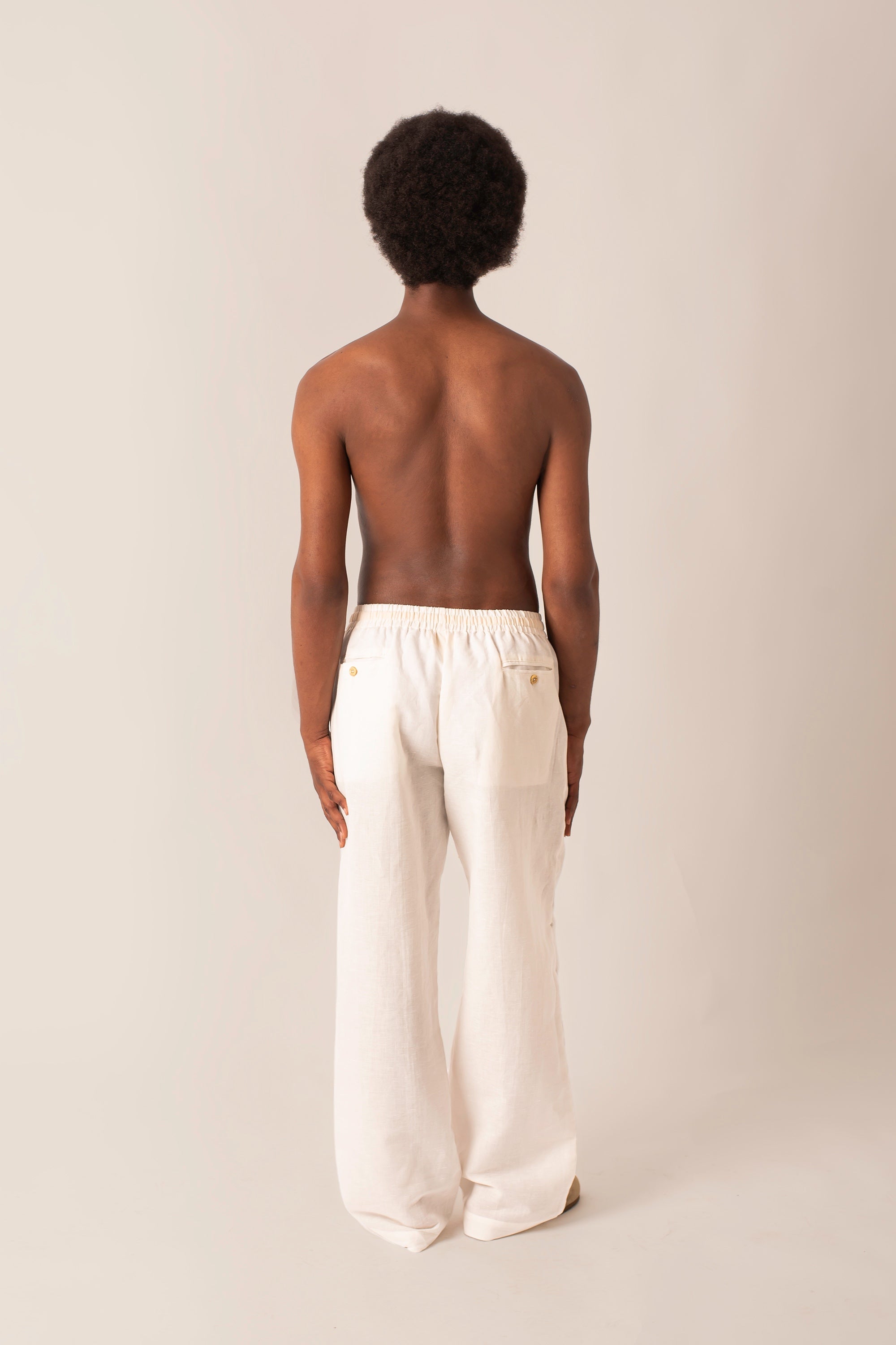 Pantalone in 100% Lino Gamba Larga