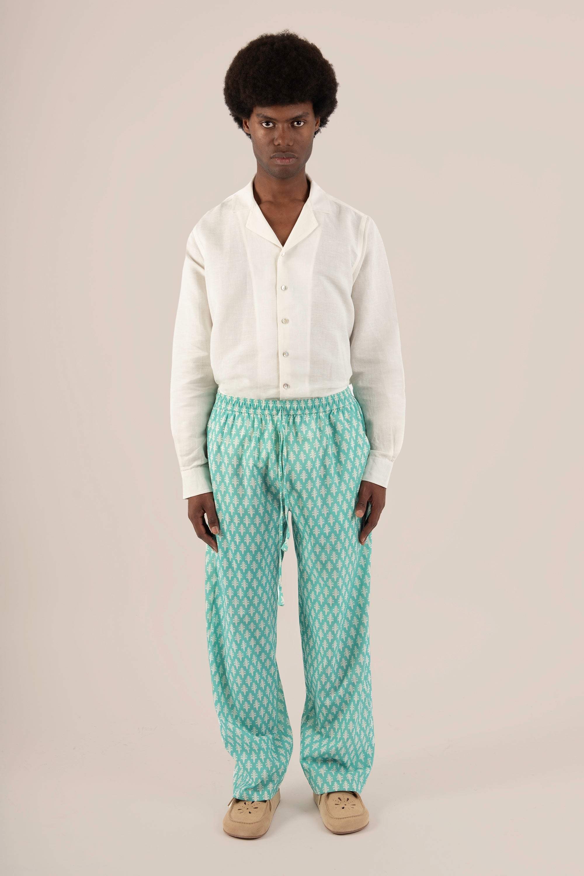 Pantalone Mughal Turchese