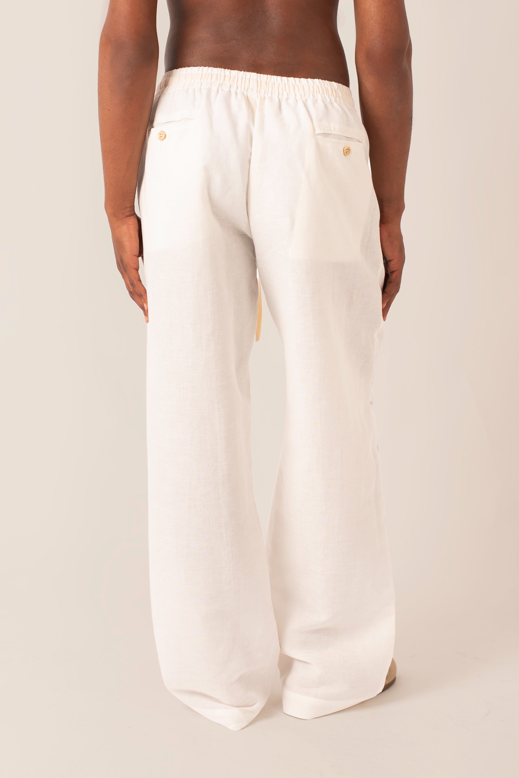 Pantalone in 100% Lino Gamba Larga
