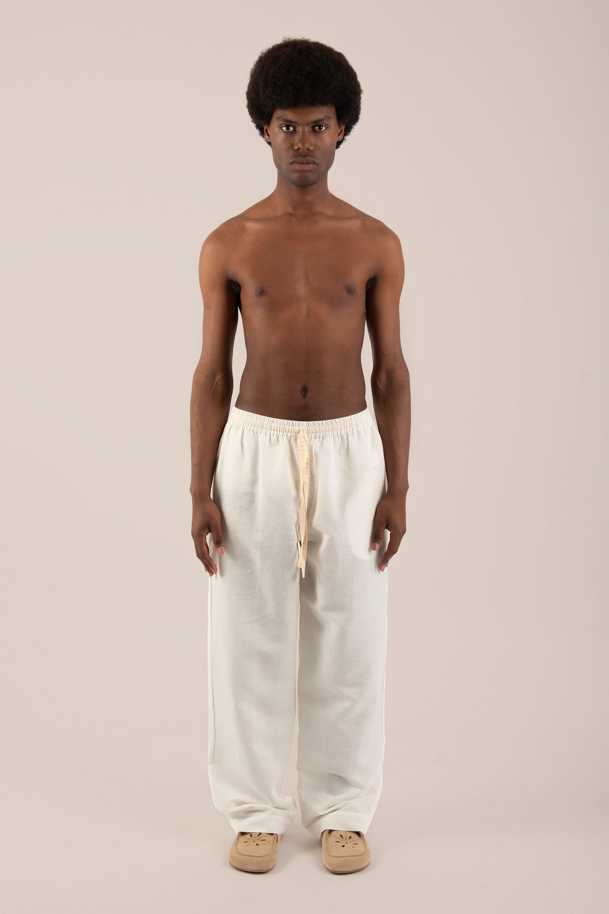 Pantalone in 100% Lino Gamba Larga