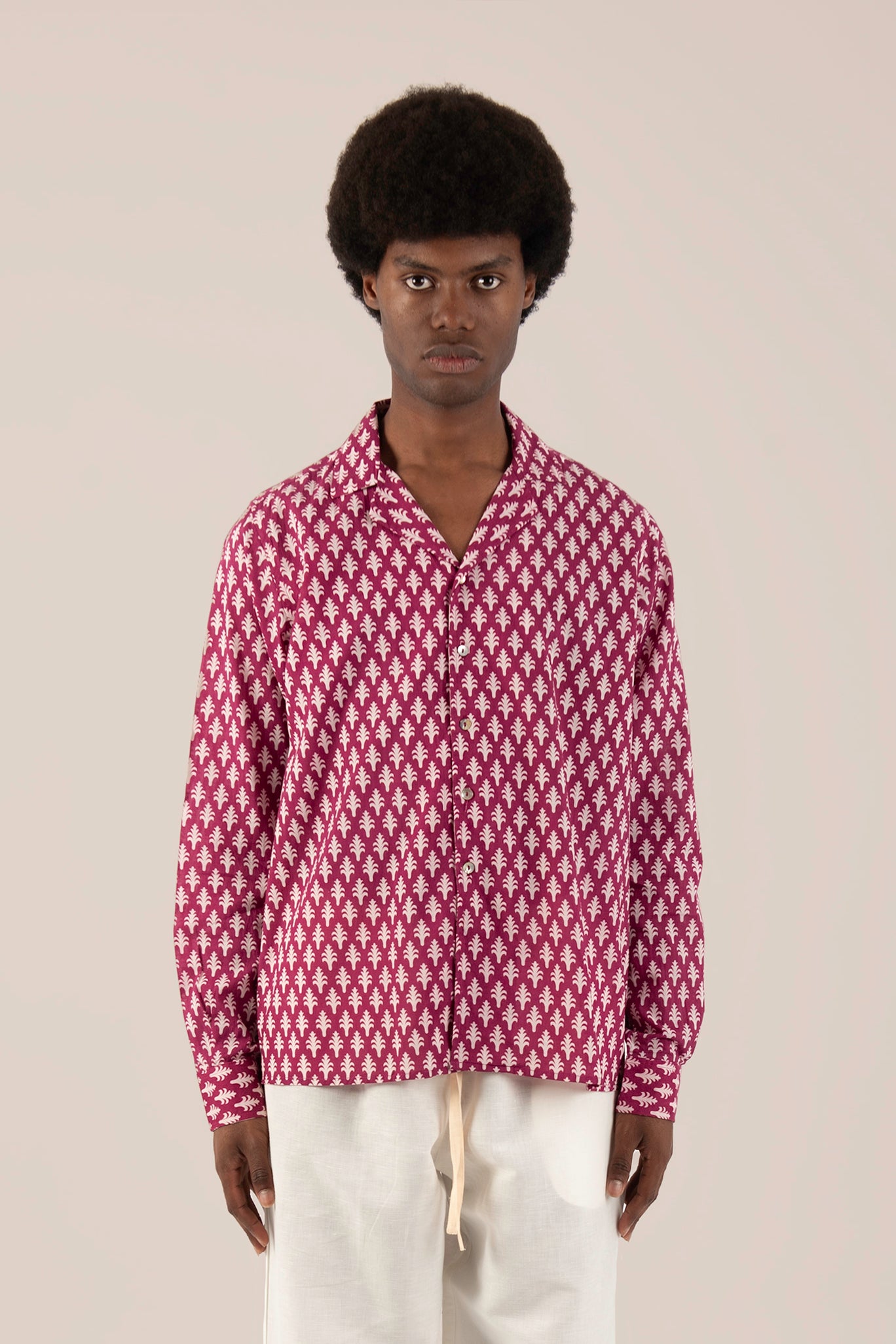 Camicia Mughal Bordeaux