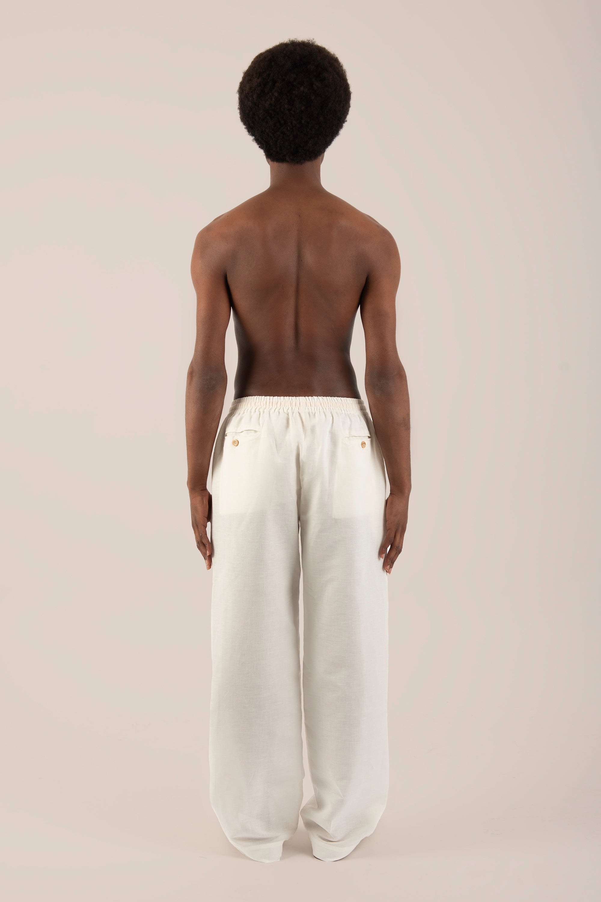 Pantalone in 100% Lino Gamba Larga