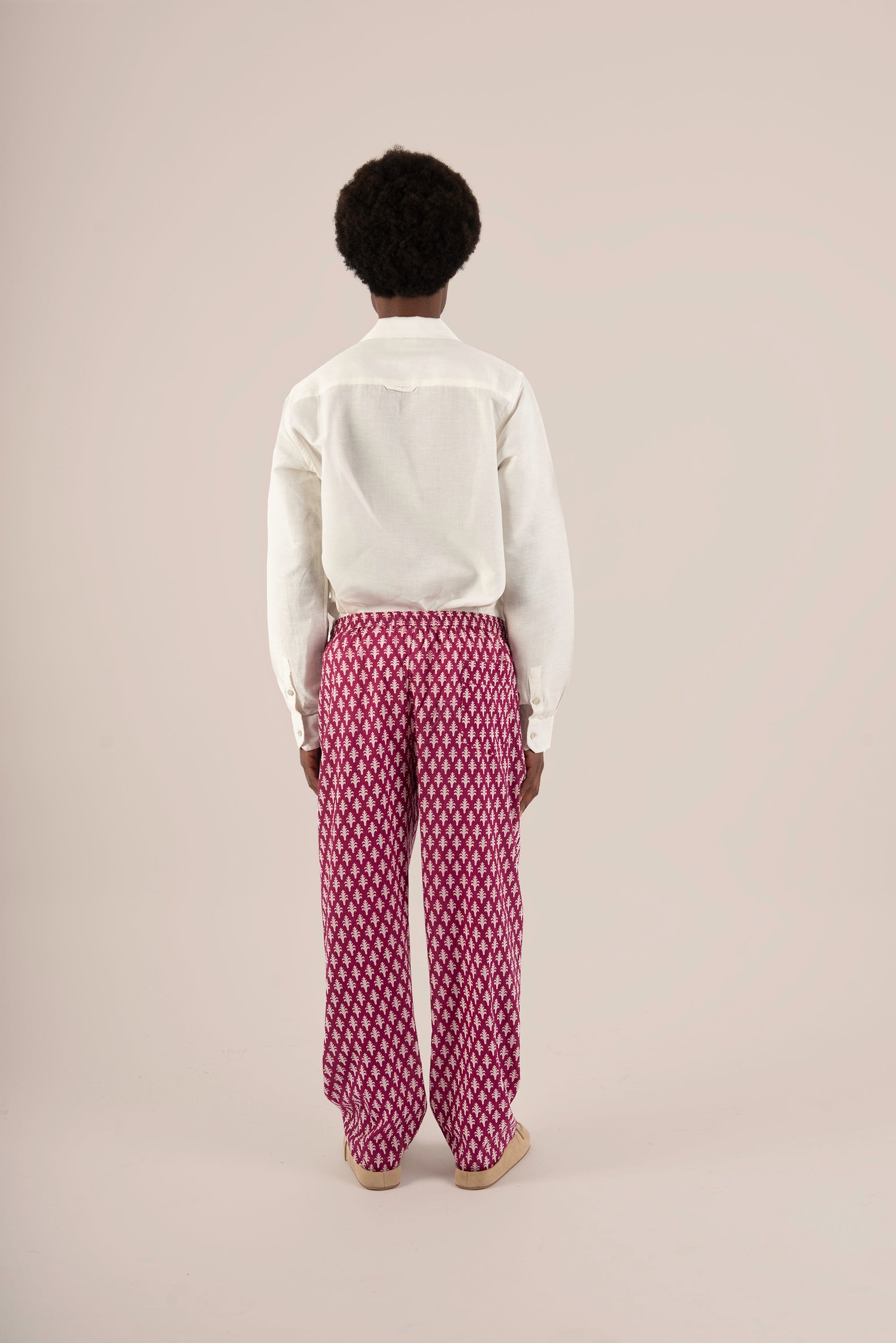 Pantalone Mughal Bordeaux