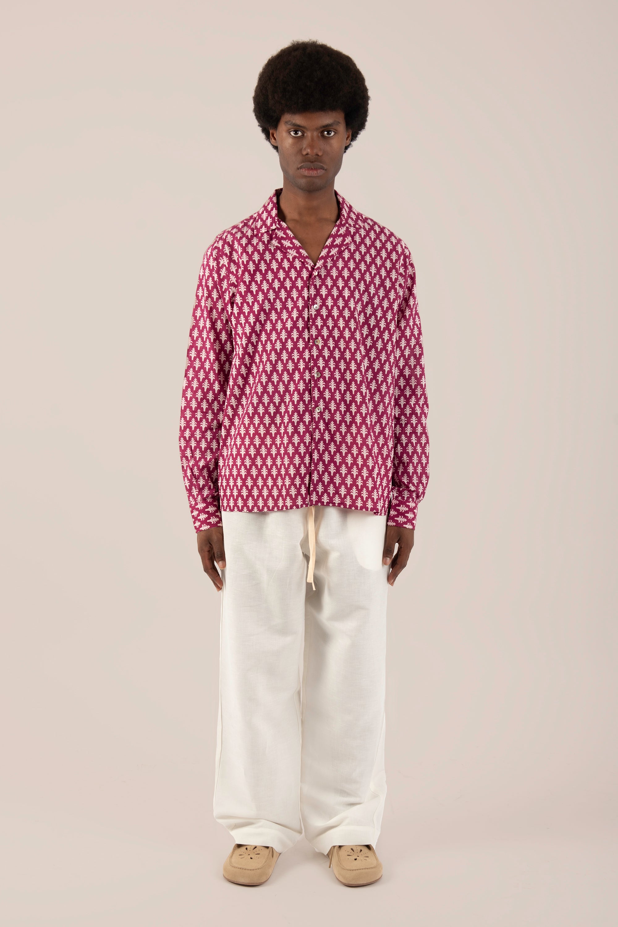 Camicia Mughal Bordeaux